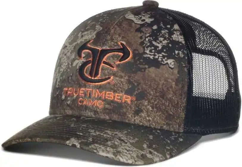Oc Sports Tru04a Canvas Camo Mesh Back Cap Truetimber Strata Black / Osfm
