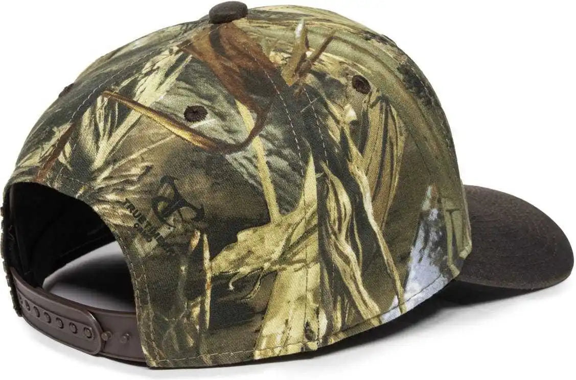 Oc Sports Tru05a Canvas Camo Solid Back Cap - Truetimber Drt Dark Brown - 6 7/8’’ - 7 1/2’’