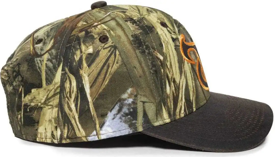 Oc Sports Tru05a Canvas Camo Solid Back Cap - Truetimber Drt Dark Brown - 6 7/8’’ - 7 1/2’’