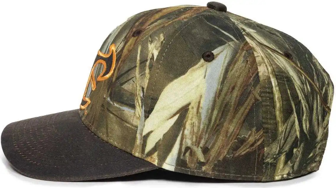 Oc Sports Tru05a Canvas Camo Solid Back Cap - Truetimber Drt Dark Brown - 6 7/8’’ - 7 1/2’’