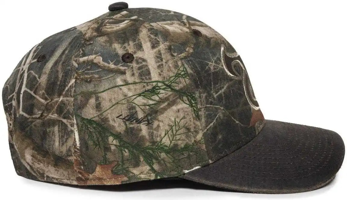 Oc Sports Tru05a Canvas Camo Solid Back Cap Truetimber Kanati Dark Brown / 6 7/8’’ 7 1/2’’