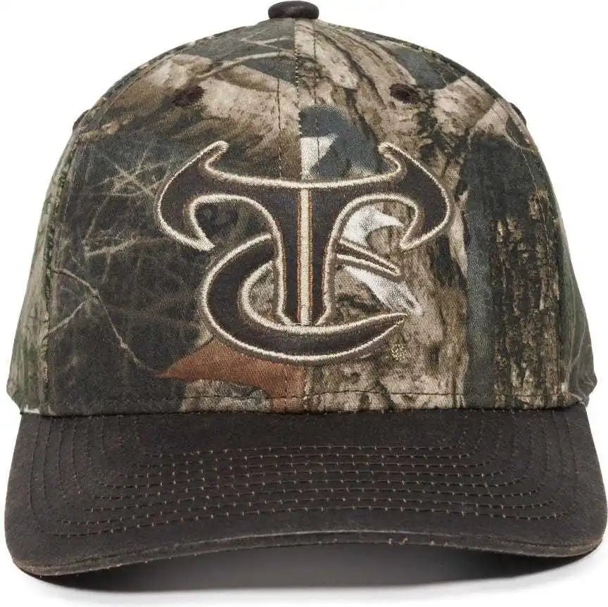 Oc Sports Tru05a Canvas Camo Solid Back Cap Truetimber Kanati Dark Brown / 6 7/8’’ 7 1/2’’