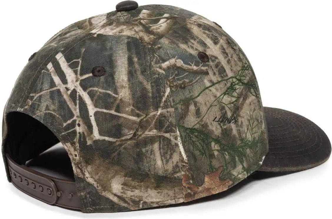 Oc Sports Tru05a Canvas Camo Solid Back Cap Truetimber Kanati Dark Brown / 6 7/8’’ 7 1/2’’