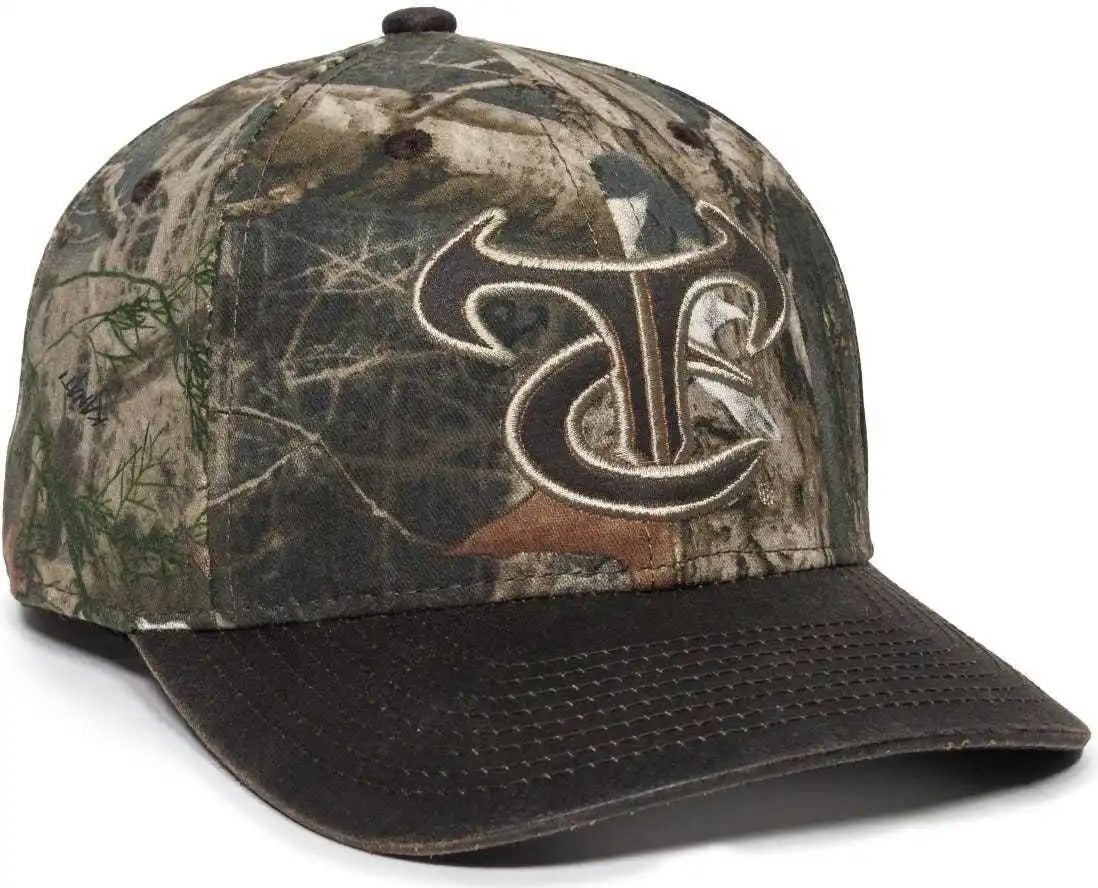 Oc Sports Tru05a Canvas Camo Solid Back Cap Truetimber Kanati Dark Brown / 6 7/8’’ 7 1/2’’