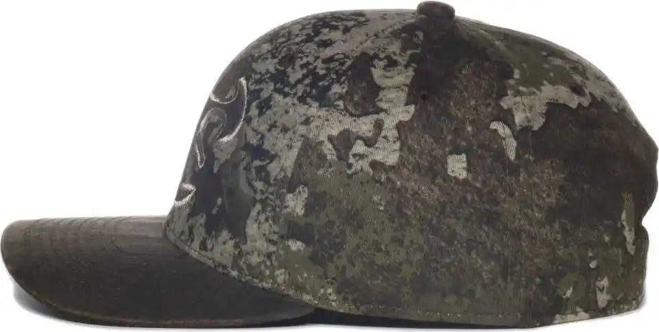 Oc Sports Tru05a Canvas Camo Solid Back Cap Truetimber Strata Dark Brown / Osfm