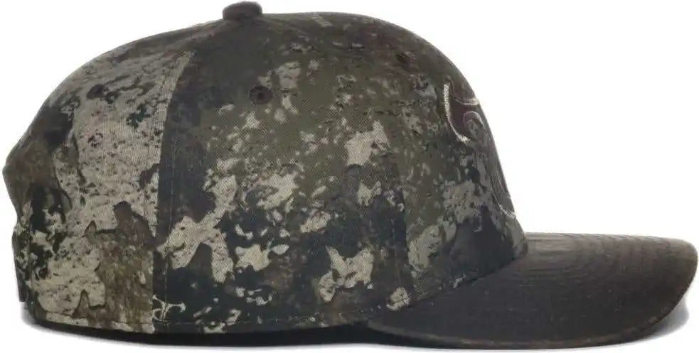 Oc Sports Tru05a Canvas Camo Solid Back Cap Truetimber Strata Dark Brown / Osfm