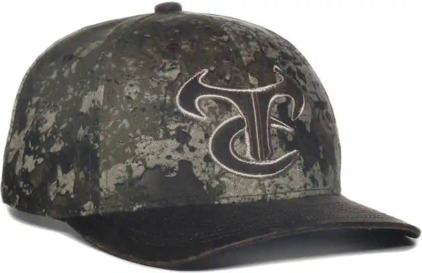 Oc Sports Tru05a Canvas Camo Solid Back Cap Truetimber Strata Dark Brown / Osfm