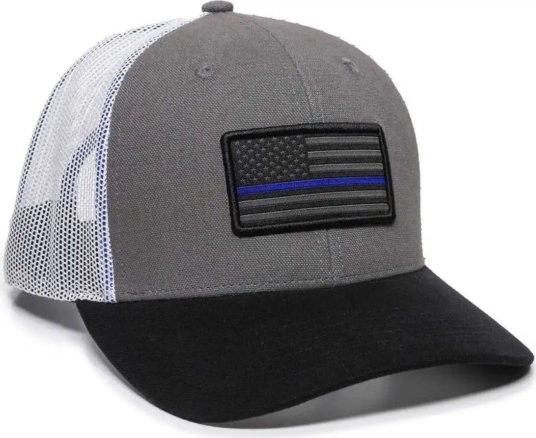 Oc Sports Usa-150 Heavy Brushed Canvas Cap - Police - Multi-colored / 6 7/8’’ - 7 1/2’’