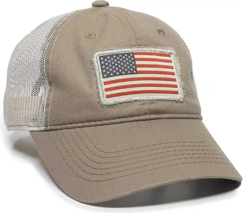 Oc Sports Usa 155 Cotton Twill Mesh Back Cap Khaki Putty Light Gray / 6 7/8’’ 7 1/2’’