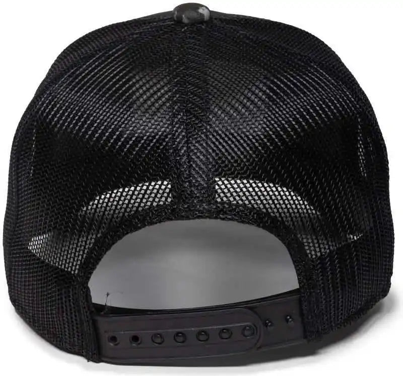 Oc Sports Usa-170 Polyester Camo Mesh Back Cap - Veil Tac-black Black - 6 7/8’’ - 7 1/2’’