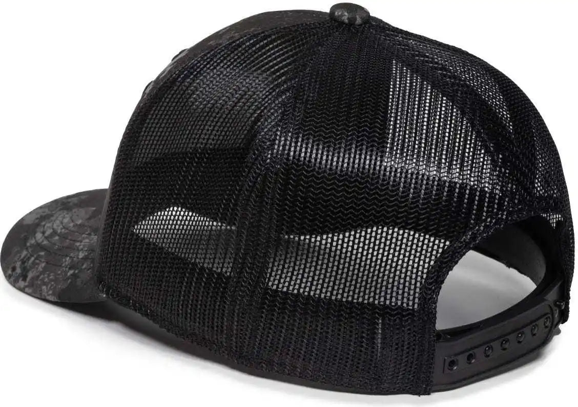 Oc Sports Usa-170 Polyester Camo Mesh Back Cap - Veil Tac-black Black - 6 7/8’’ - 7 1/2’’