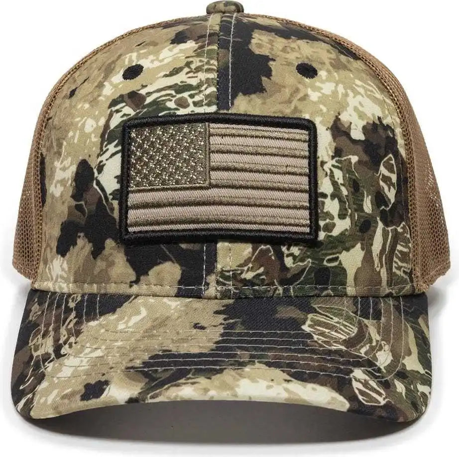Oc Sports Usa 170 Polyester Camo Mesh Back Cap Veil Whitetail Brown / 6 7/8’’ 7 1/2’’