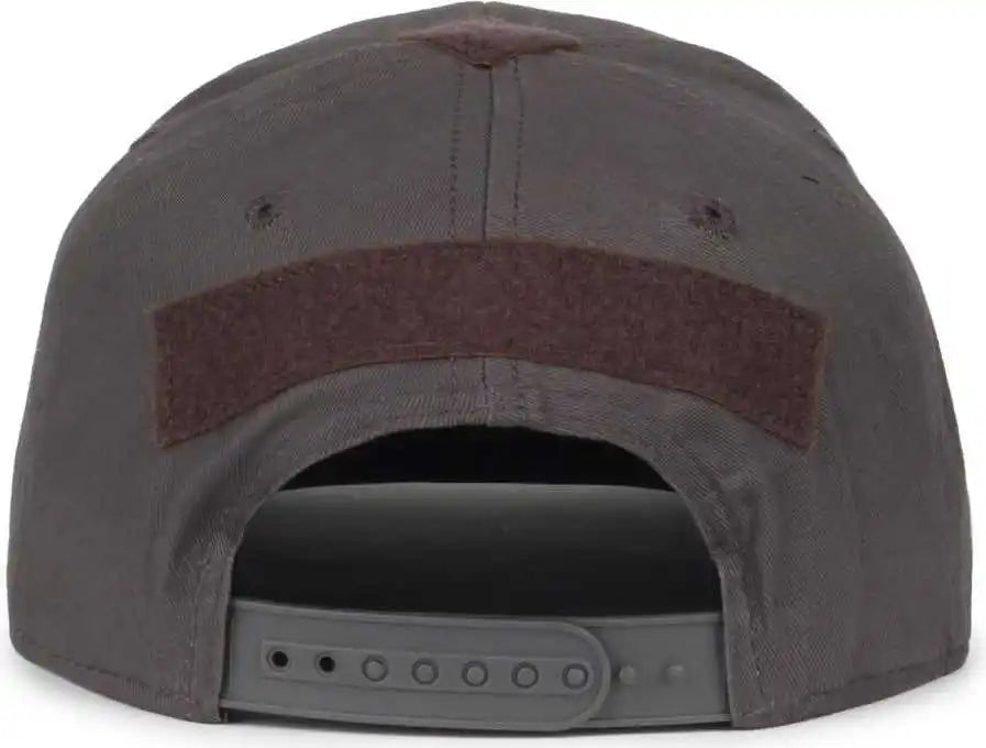 Oc Sports Usa-180 Mid Crown Structured Flag Cap - Charcoal - Dark Gray / 6 7/8’’ - 7 1/2’’
