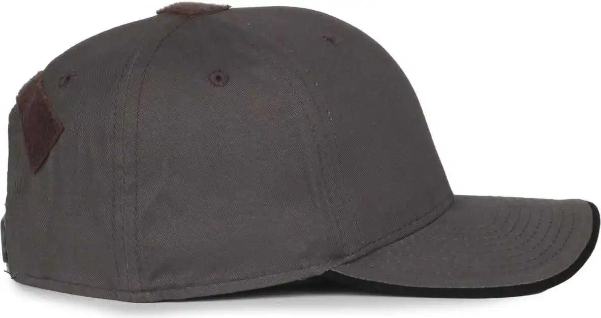 Oc Sports Usa-180 Mid Crown Structured Flag Cap - Charcoal - Dark Gray / 6 7/8’’ - 7 1/2’’