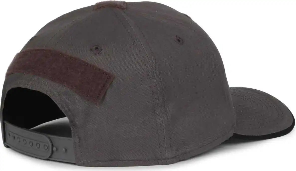 Oc Sports Usa-180 Mid Crown Structured Flag Cap - Charcoal - Dark Gray / 6 7/8’’ - 7 1/2’’