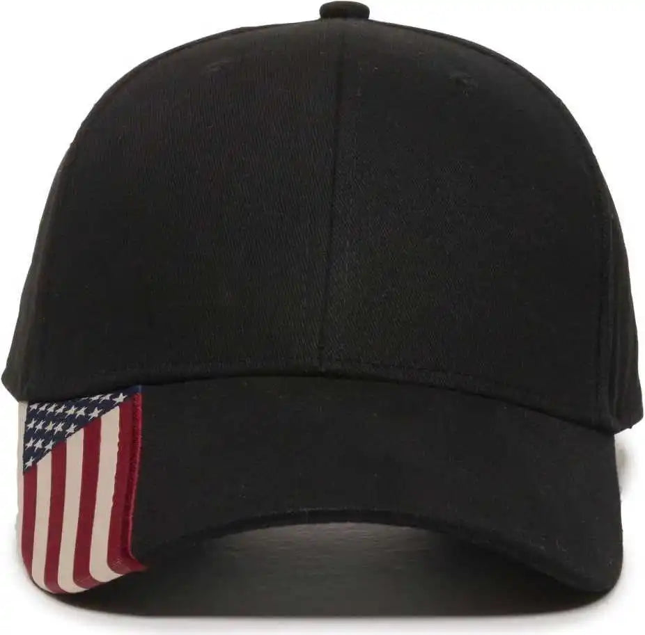 Oc Sports Usa-300 Adjustable American Flag on Bill Cap - Black Usa2 - Usa2 / Osfm