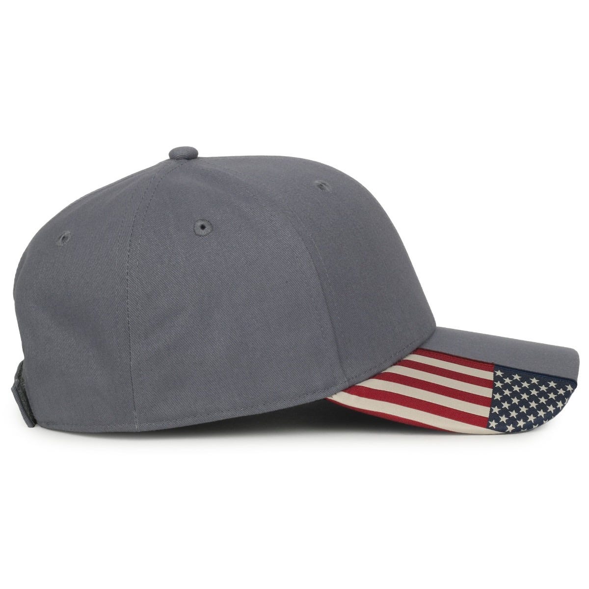Oc Sports Usa-300 Adjustable American Flag on Bill Cap - Charcoal