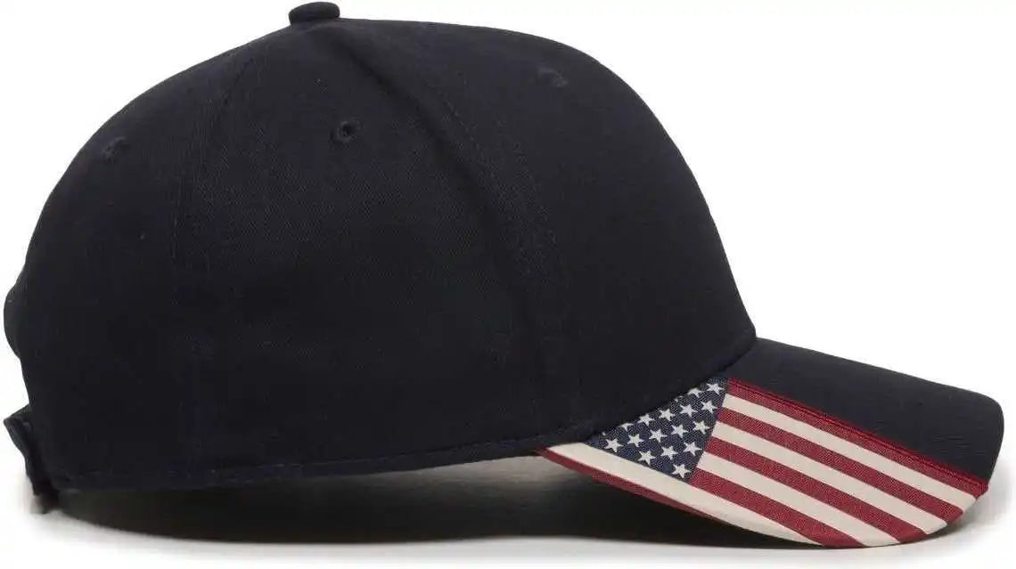 Oc Sports Usa-300 Adjustable American Flag on Bill Cap - Navy Usa2 - Usa2 / Osfm