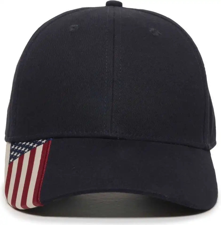 Oc Sports Usa-300 Adjustable American Flag on Bill Cap - Navy Usa2