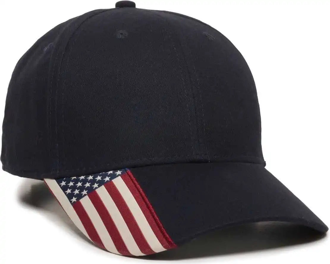 Oc Sports Usa-300 Adjustable American Flag on Bill Cap - Navy Usa2