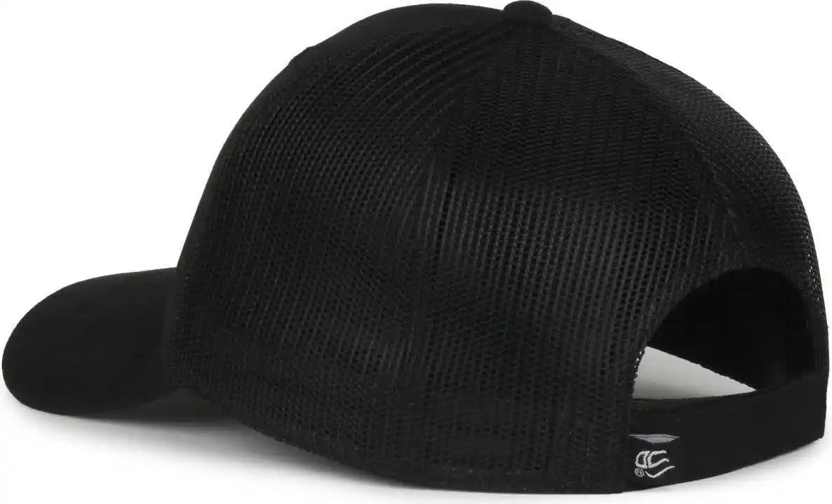 Oc Sports Usa-300m Brushed Twill with Flag Visor Insert Cap - Black - Osfm