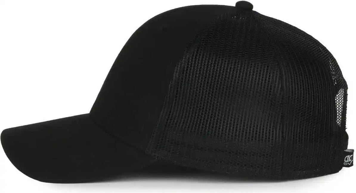 Oc Sports Usa-300m Brushed Twill with Flag Visor Insert Cap - Black - Osfm