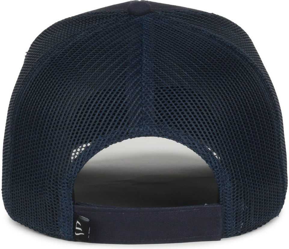 Oc Sports Usa-300m Brushed Twill with Flag Visor Insert Cap - Navy - Osfm