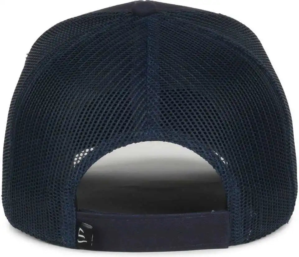 Oc Sports Usa-300m Brushed Twill with Flag Visor Insert Cap - Navy - Osfm