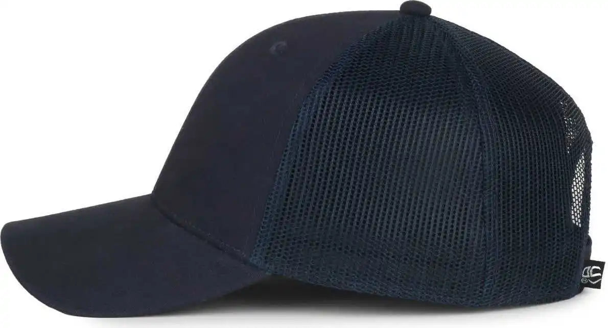 Oc Sports Usa-300m Brushed Twill with Flag Visor Insert Cap - Navy - Osfm