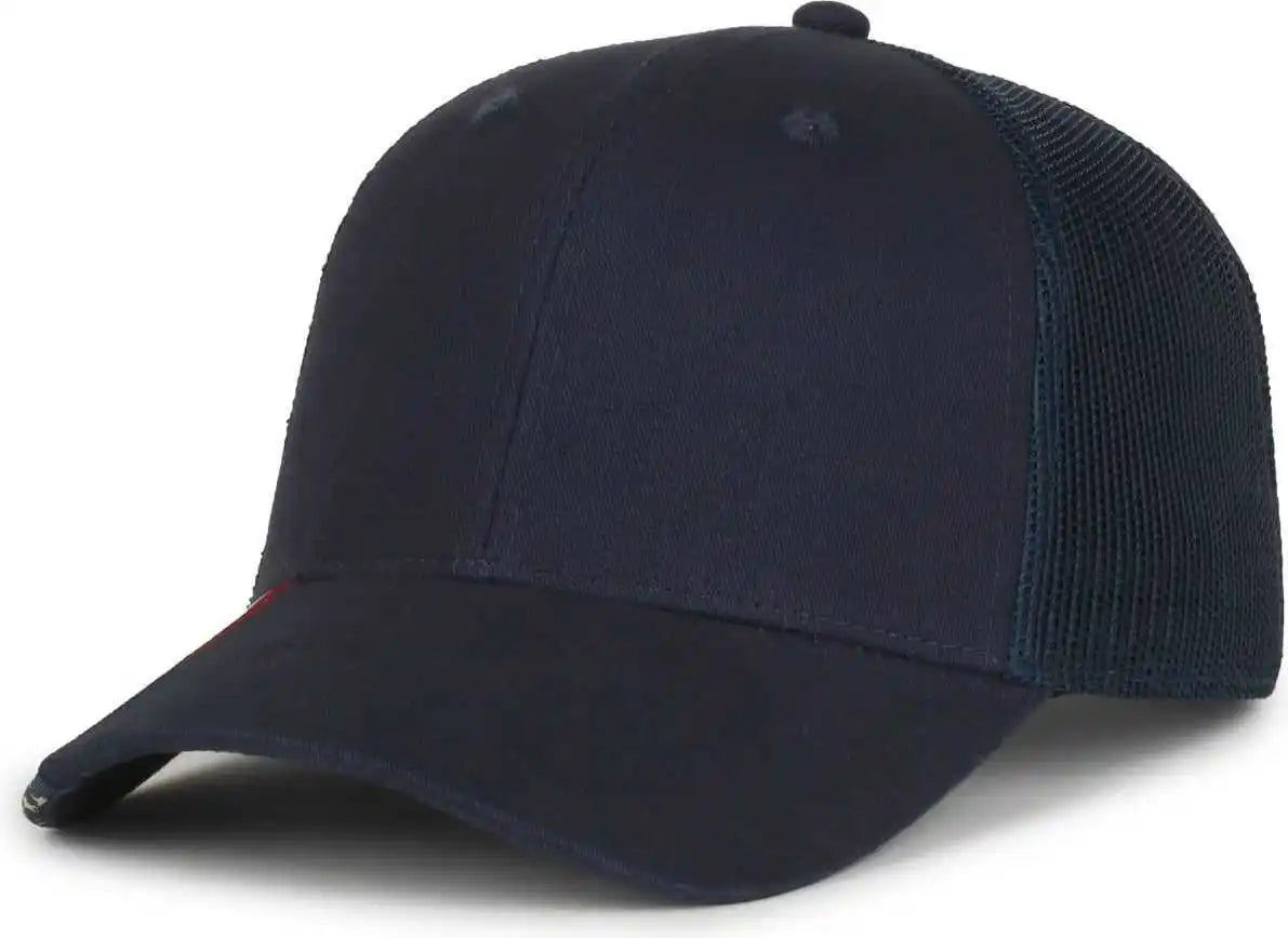Oc Sports Usa-300m Brushed Twill with Flag Visor Insert Cap - Navy - Osfm