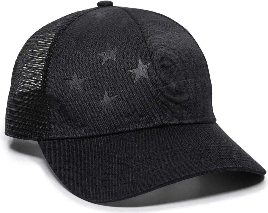 Oc Sports Usa-750m Adjustable Mesh Back Cap - Black - 6 7/8’’ - 7 1/2’’
