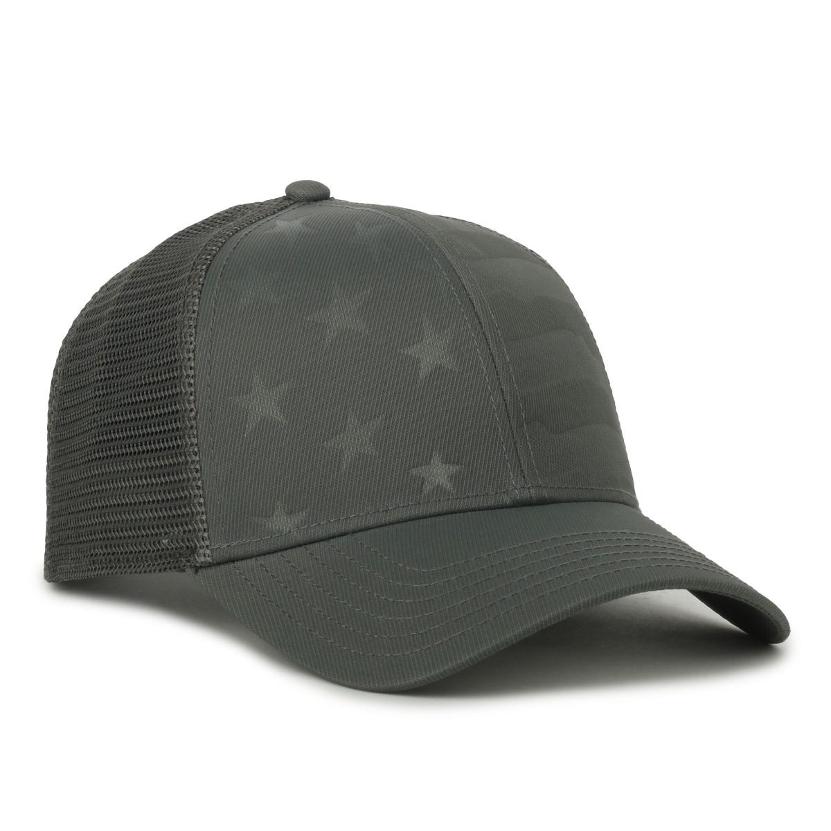 Oc Sports Usa-751m American Flag Mesh Back Cap - Graphite/graphite
