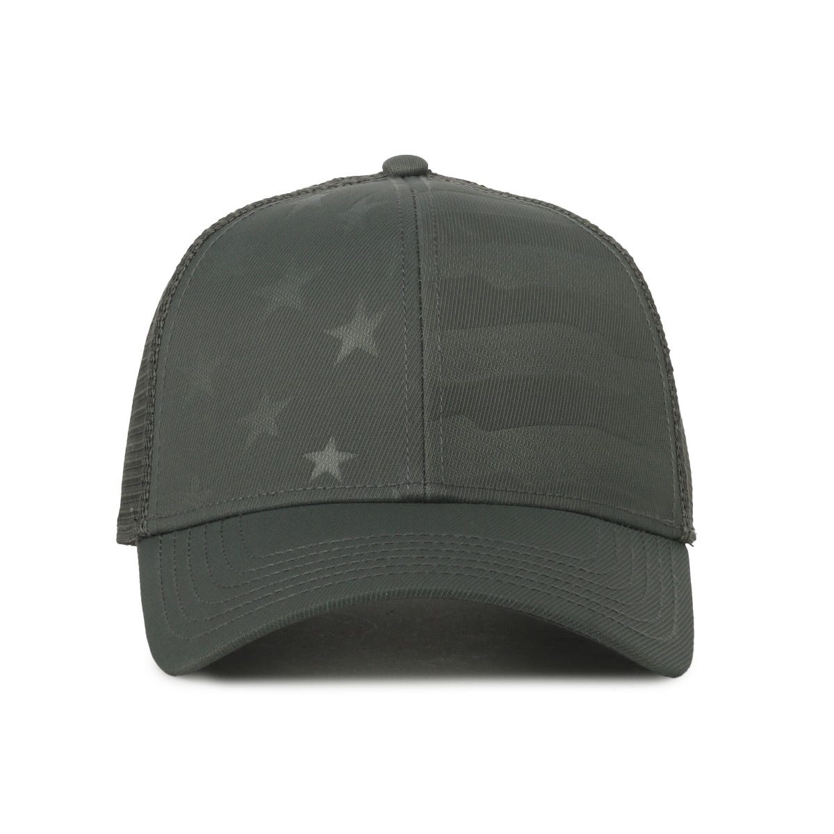 Oc Sports Usa-751m American Flag Mesh Back Cap - Graphite/graphite