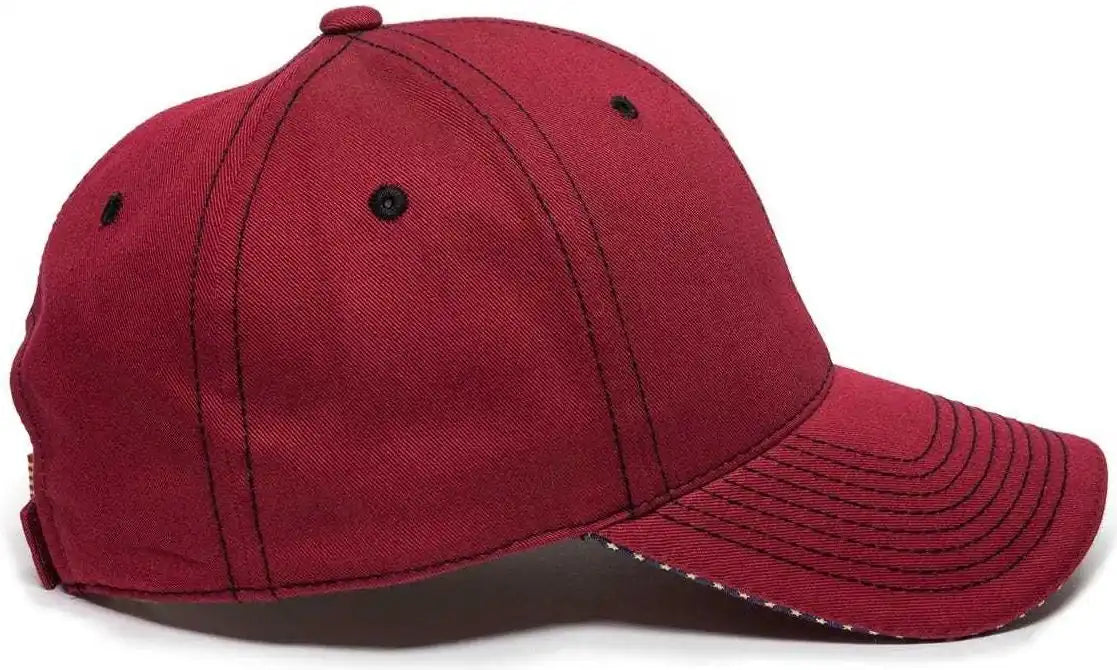 Oc Sports Usa-800 Adjustable Cap - Cardinal - 6 7/8’’ - 7 1/2’’