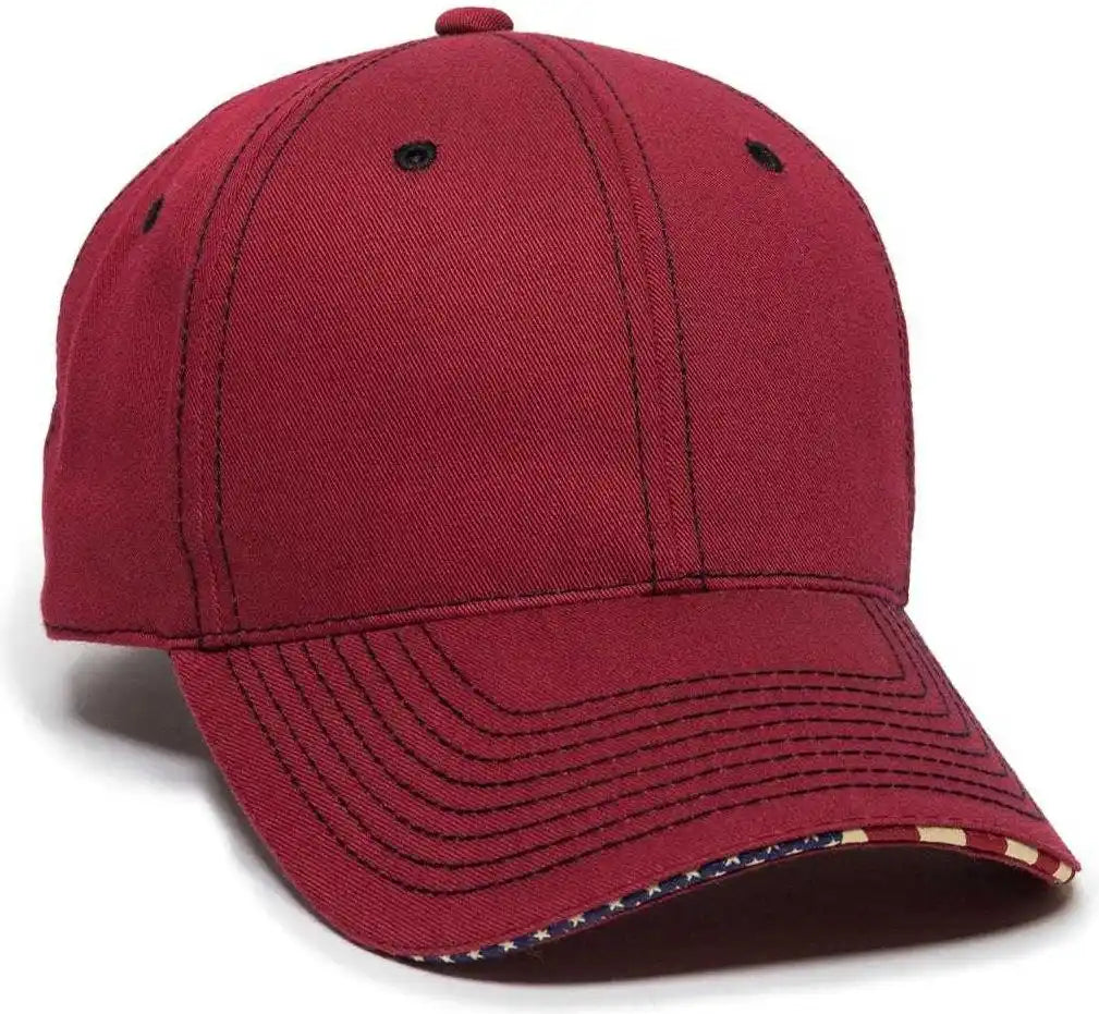 Oc Sports Usa-800 Adjustable Cap - Cardinal - 6 7/8’’ - 7 1/2’’