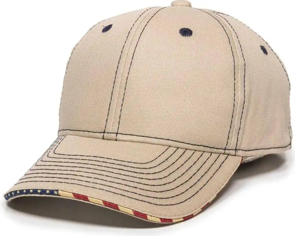 Oc Sports Usa-800 Adjustable Cap - Khaki - 6 7/8’’ - 7 1/2’’