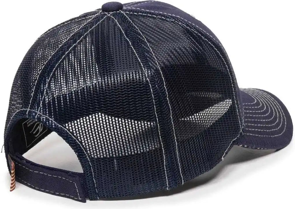 Oc Sports Usa-800m Adjustable Mesh Back Cap - Navy - 6 7/8’’ - 7 1/2’’