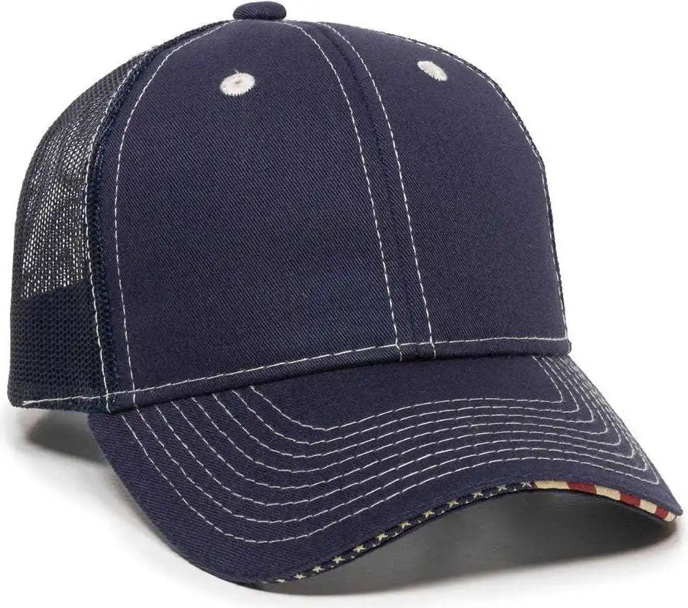 Oc Sports Usa-800m Adjustable Mesh Back Cap - Navy - 6 7/8’’ - 7 1/2’’