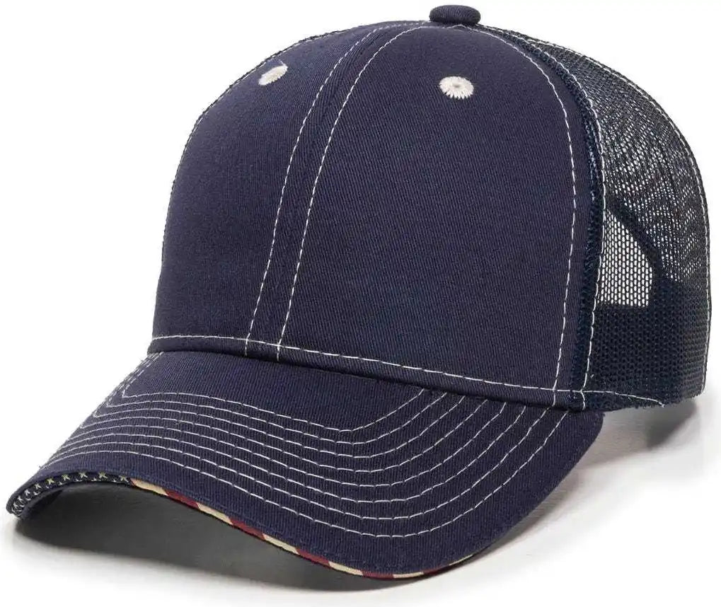 Oc Sports Usa-800m Adjustable Mesh Back Cap - Navy - 6 7/8’’ - 7 1/2’’