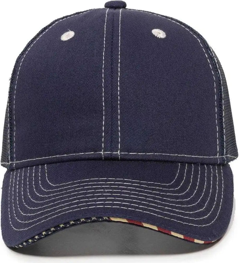 Oc Sports Usa-800m Adjustable Mesh Back Cap - Navy - 6 7/8’’ - 7 1/2’’