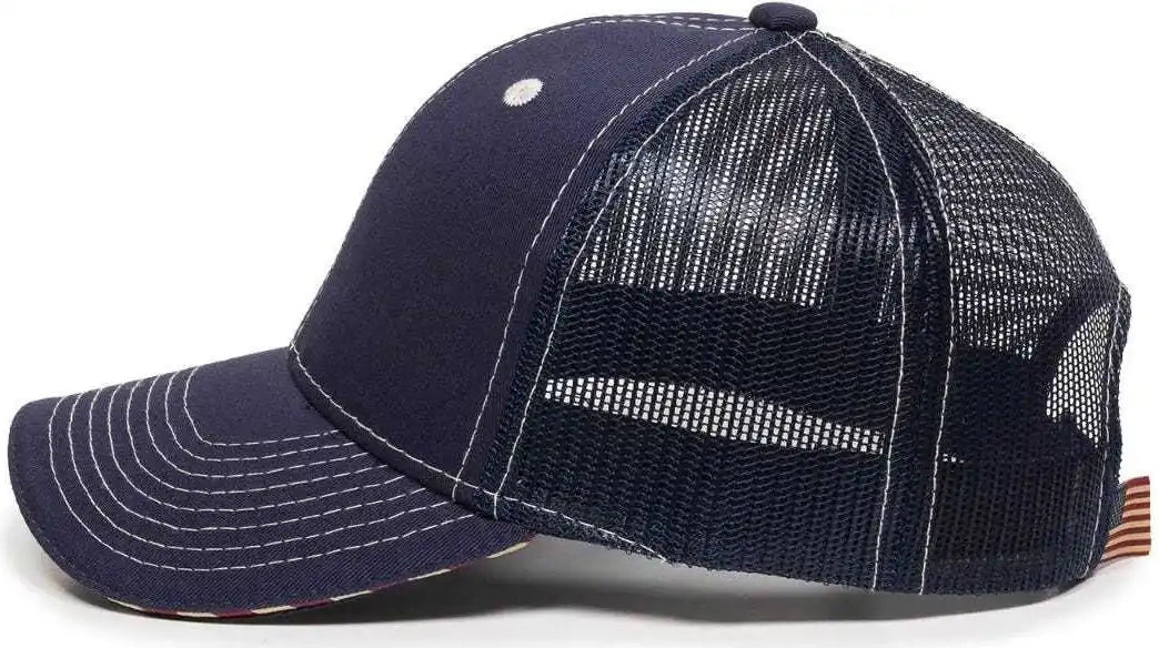 Oc Sports Usa-800m Adjustable Mesh Back Cap - Navy - 6 7/8’’ - 7 1/2’’