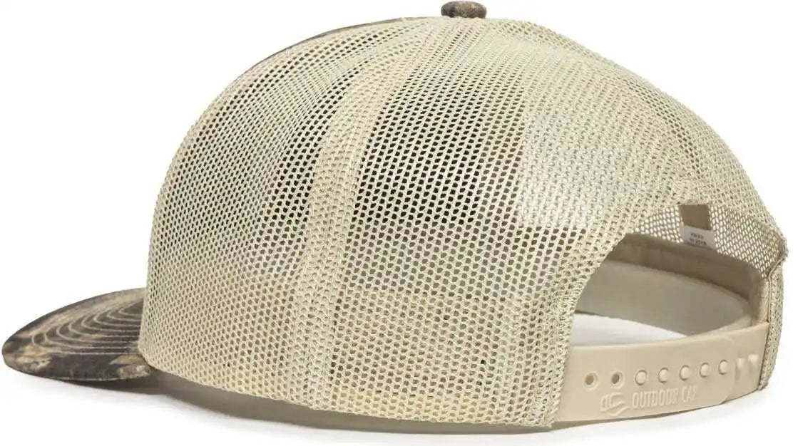 Oc Sports Usa771camo American Flag Leather Patch Cap - Realtree Timber Tan - 6 7/8’’ - 7 1/2’’