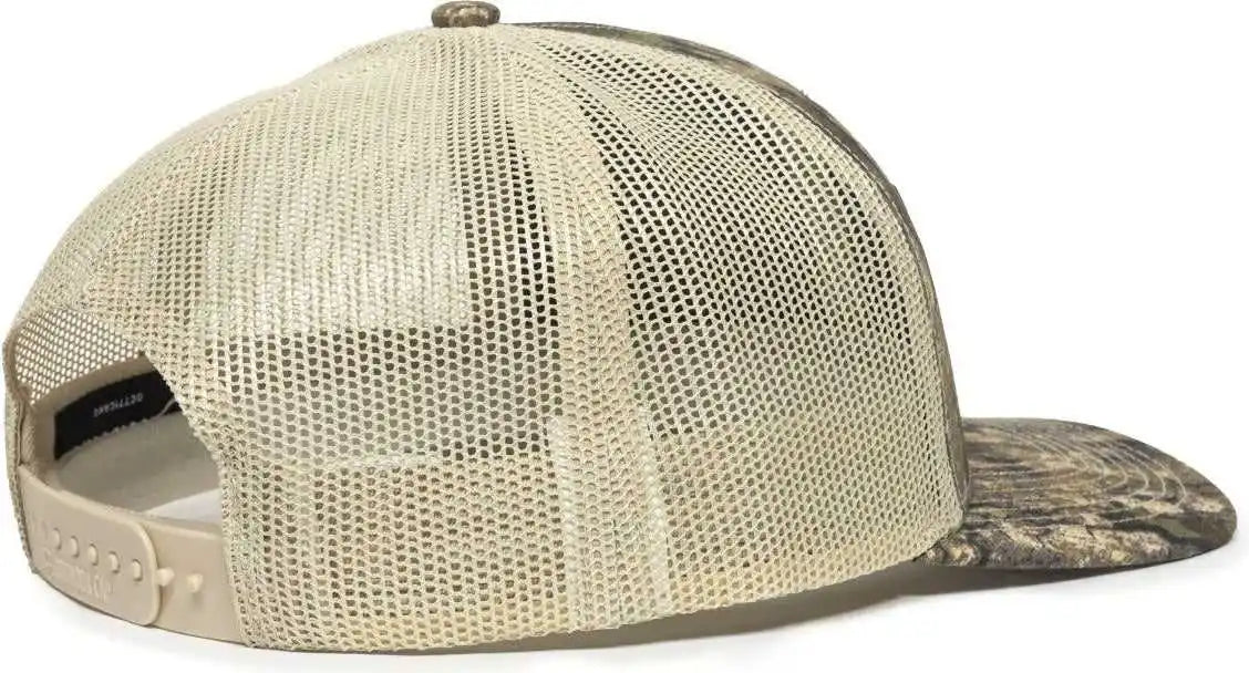 Oc Sports Usa771camo American Flag Leather Patch Cap - Realtree Timber Tan - 6 7/8’’ - 7 1/2’’