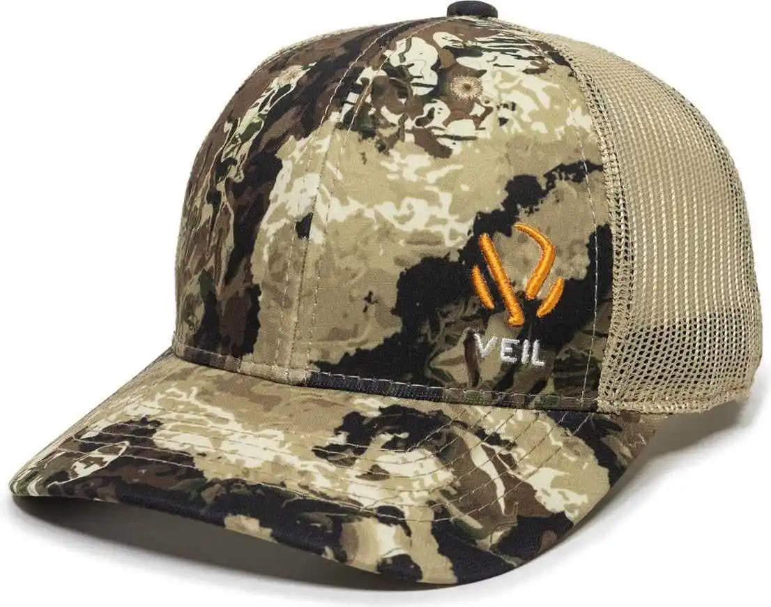 Oc Sports Veil-001 Veil Camo Mesh Back Cap - Veil Whitetail Natural - Ivory / 6 7/8’’ - 7 1/2’’
