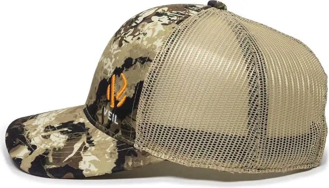 Oc Sports Veil-001 Veil Camo Mesh Back Cap - Veil Whitetail Natural - Ivory / 6 7/8’’ - 7 1/2’’