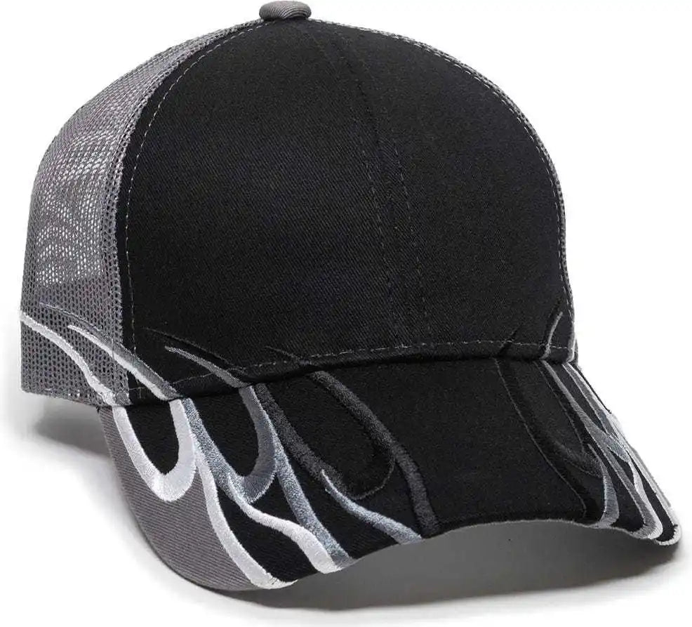 Oc Sports Wav-605m Adjustable Mesh Back Cap - Black Charcoal - Dark Gray / 6 7/8’’ - 7 1/2’’