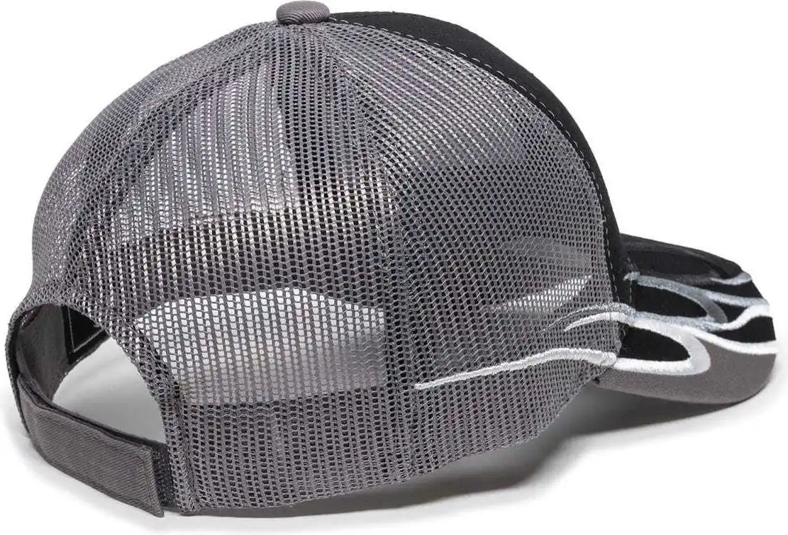 Oc Sports Wav-605m Adjustable Mesh Back Cap - Black Charcoal - Dark Gray / 6 7/8’’ - 7 1/2’’