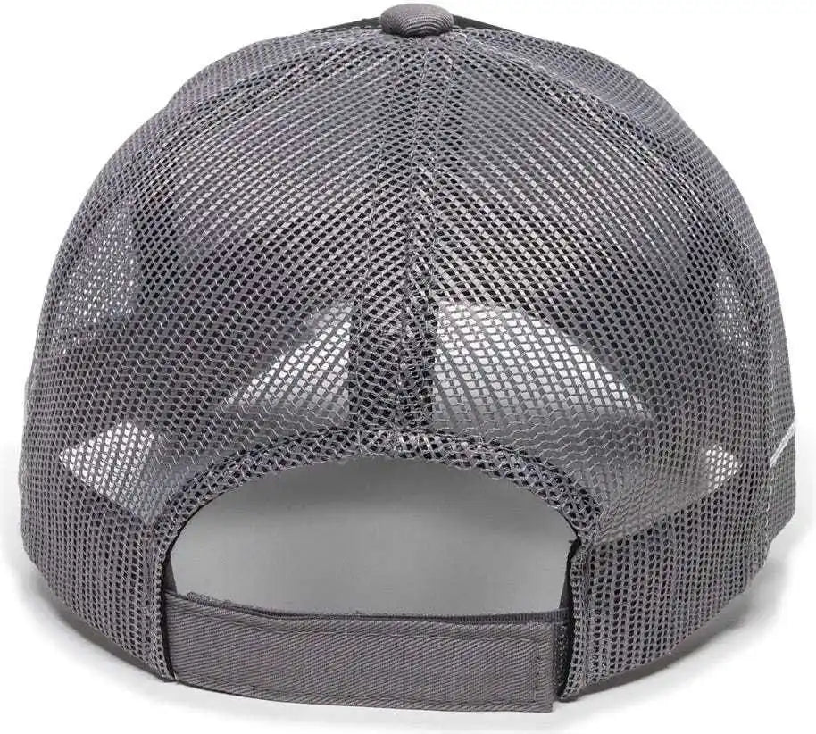Oc Sports Wav-605m Adjustable Mesh Back Cap - Black Charcoal - Dark Gray / 6 7/8’’ - 7 1/2’’