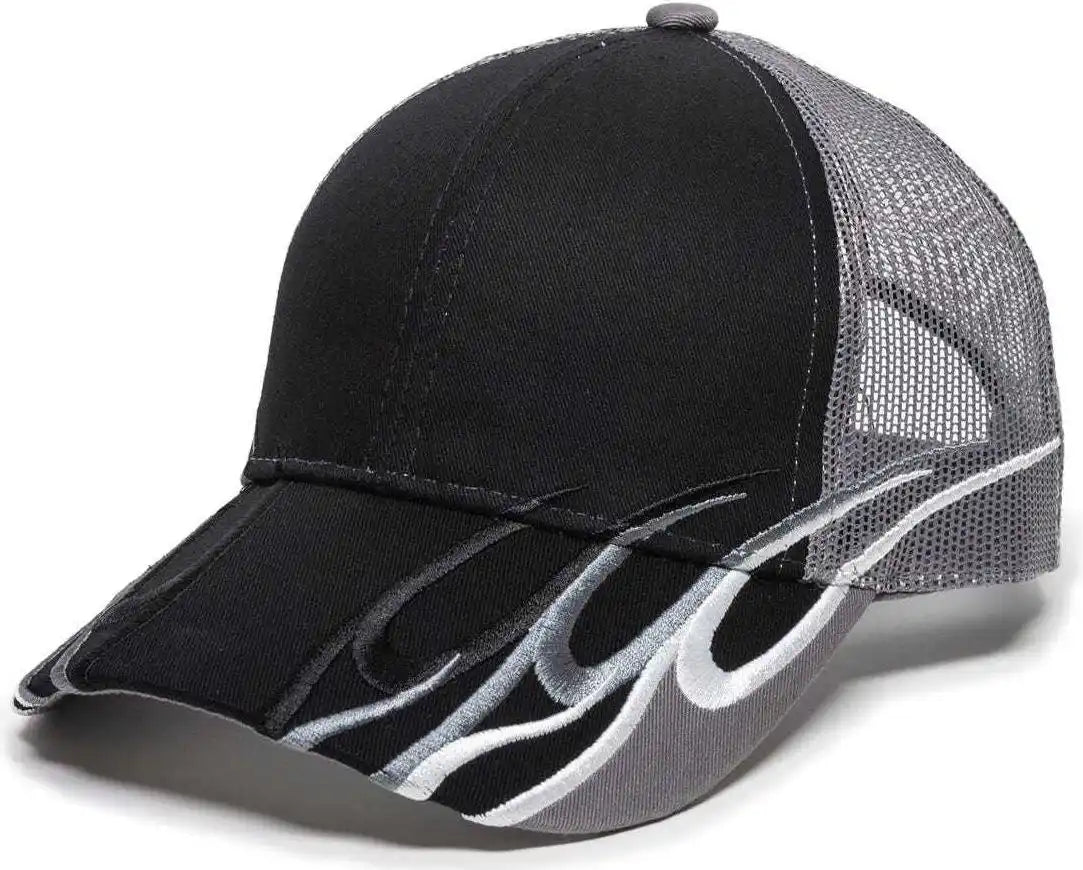 Oc Sports Wav-605m Adjustable Mesh Back Cap - Black Charcoal - Dark Gray / 6 7/8’’ - 7 1/2’’