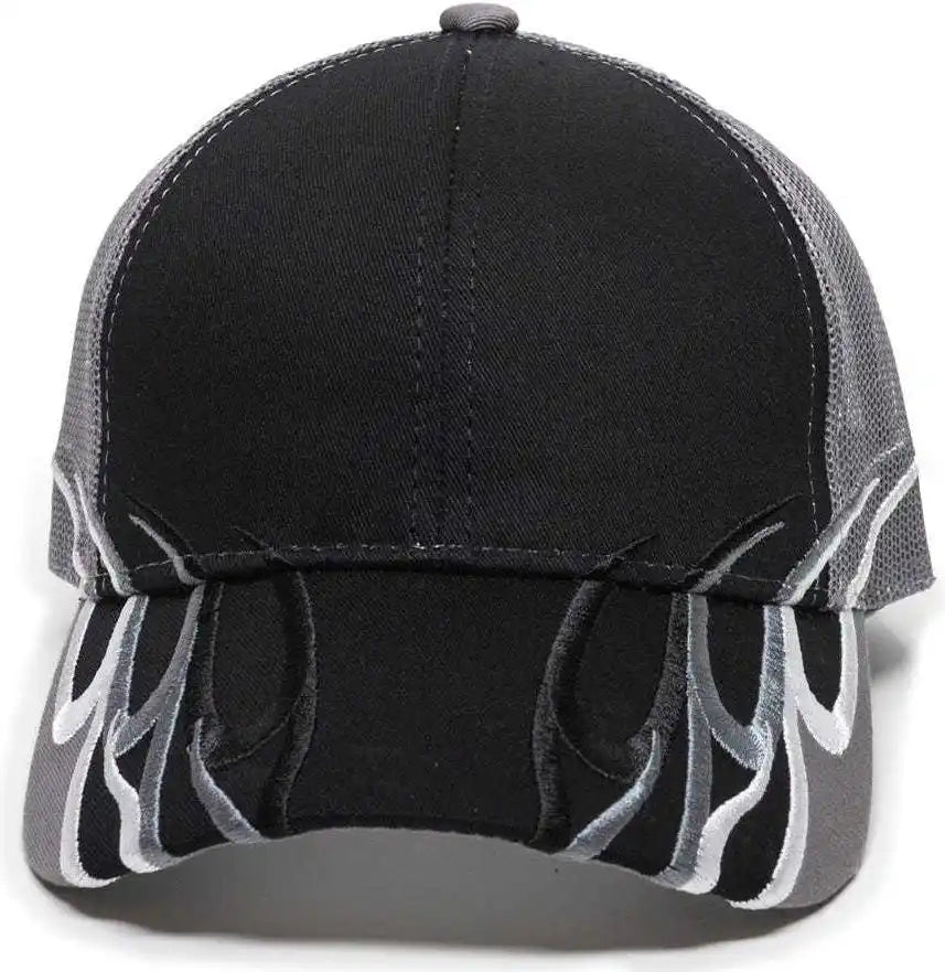 Oc Sports Wav-605m Adjustable Mesh Back Cap - Black Charcoal - Dark Gray / 6 7/8’’ - 7 1/2’’